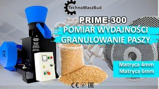 Pomiar wydajności | Granulator PRIME-300 | Granulowanie Pasz