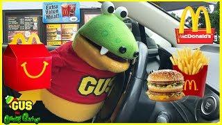 McDonald's Drive Thru! Gus the Gummy Gator gets Happy Meal Toys