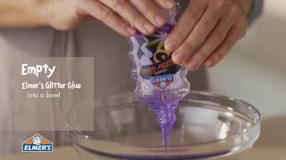 Elmer’s Glue DIY, KID-FRIENDLY Purple Glitter Slime!