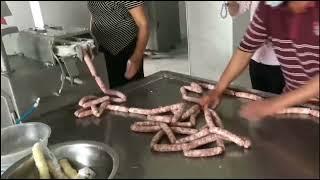 Guangdong sausage in China made by Aokai twisting machine AK9000