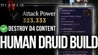 BEST DRUID BUILD (human) - MAX ATK SPEED STORM SLIDE META Diablo 4 Season 5