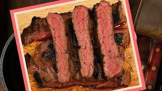 How to Cook Skirt Steak on the Stove in Cast Iron Skillet - Easy Beef Skirt Steak Recipe, NO Grill