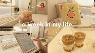 a week in my life  online classes, running errands, lots of coffee & asmr typing, life at home