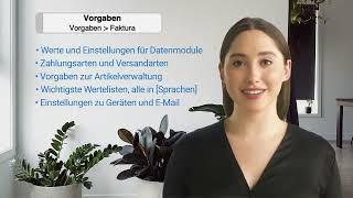 Video-Kurztutorial zu Einstellungen - Vorgaben