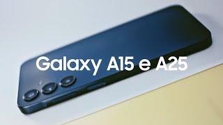 Conheça os novos Galaxy A15 e A25. Poderosos na mão, econômicos no bolso.