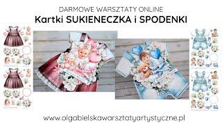 Scrapbooking kartka sukieneczka i kartka spodenki Olga Bielska Warsztaty Artystyczne tutorial online