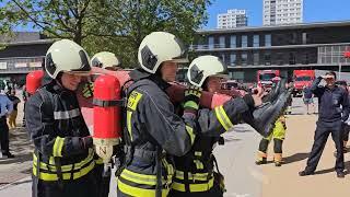 Saale Run: Treppenlauf der Feuerwehren in Halle-Neustadt