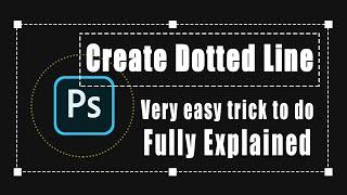 How to create dotted Borders outlines and shapes in Photoshop | Dashed border in photoshop