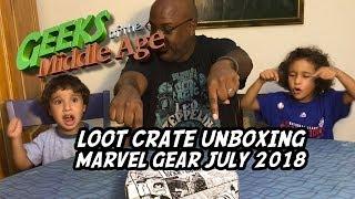 Loot Crate Unboxing Marvel Gear & Goods July 2018