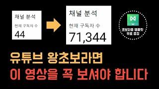 (총정리) 유튜브 왕초보도 95% 가능한 유튜브 키우는 템플릿!