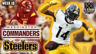 Russell Wilson & Mike Williams Steal One! Steelers vs Commanders Week 10 Highlights | 5 Star Matchup