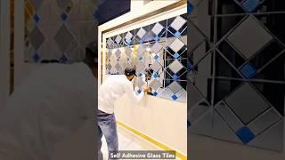 Self Adhesive Glass Mosaic Tiles | Easy to Install #shorts #ytshorts #selfadhesive