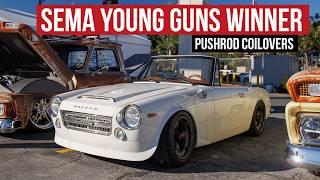 Carbureted SR20-Swapped Datsun Roadster w/ Pushrod Suspension Wins SEMA Battle of the Builders!