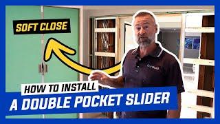 How To Install a Double Pocket Door -  Cavity Slider with Soft Close.