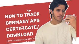 APS status check (instant APS tip)#germanvisa #studyingermany #germanyimmigrationstudyvisa