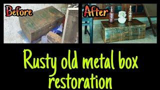 Rusty old metal box restoration - by Albert Parekkara