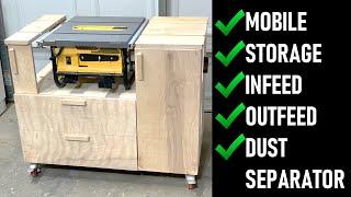 The Best DIY Mobile Table Saw Cart #SHORTS