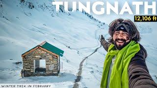 TUNGNATH - Trek to World's Highest Shiva Temple 12,000ft | Winter Trek in February | Snowfall