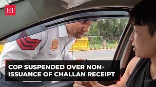 Delhi Traffic cop suspended over failure to issue challan receipt