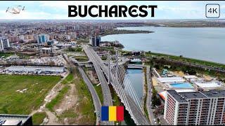 4K Bucharest Romania | Ciurel Bridge | Lacul Mori | Drone Footage 60fps