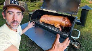 Smoking a Whole Kune Pig on a Traeger Smoker