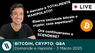 BITCOIN, CRYPTO: DOMANDE e RISPOSTE | TRUMP: MANIPOLAZIONE TOTALE?, ora si SCENDE?, Previsioni BTC