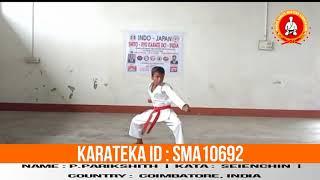 SMA10692 Seienchin Kata Performed by P.Parikshith from Coimbatore, India for WKMA Championship