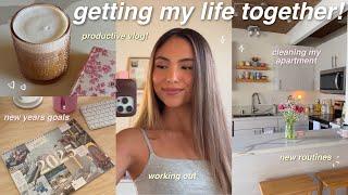 GETTING MY LIFE TOGETHER FOR 2025 ‍️ working out, cleaning, new years goals, new nails, etc!