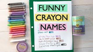 Funny Crayon Names: Andy Warhol Soup Can Crayons