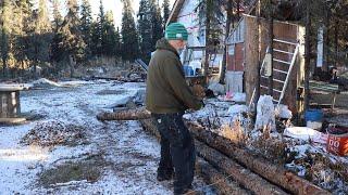 Getting ready for the first snowfall of the season in Alaska