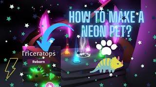 How to make a neon pet in Adopt Me Roblox? (Triceratops) from the fossil egg!So easy and amazing