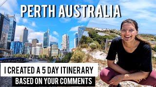 Possibly the best 5 day travel itinerary for PERTH AUSTRALIA ️ Thanks to your feedback!