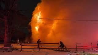 Mount Healthy fully involved Structure Fire part 1