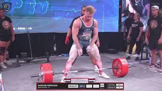 Dawson Windham • 3rd place 917.5kg Total (Raw) • 110kg Class • The American Pro 2023