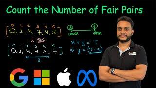 Count the Number of Fair Pairs | Leetcode 2563