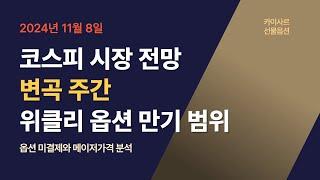 11월8일 코스피시장전망 변곡주간 위클리옵션만기범위