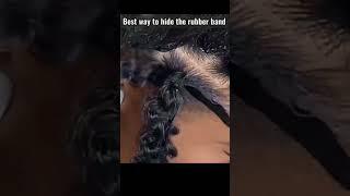 best way to hid rubber band on boxbraid