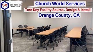 Church World Services sourced, designed & installed by Cube World USA, in Orange County, CA