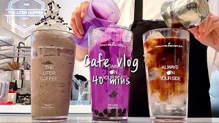 (Eng)Cafe vlog Collection of 40 minutes / Sweet Potato Bubble Tea is super delicious/ asmr