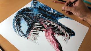 Drawing Venom (Tom Hardy)  - Timelapse | Artology