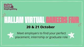 Hallam Virtual Careers Fair - 20 & 21 October