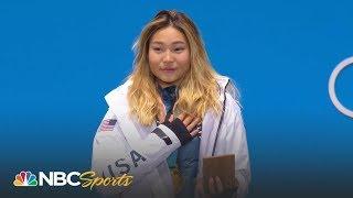 2018 Winter Olympics: Chloe Kim gets her gold medal at medal ceremony | NBC Sports