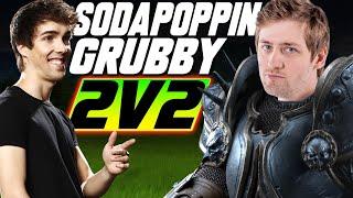 Sodapoppin and Grubby JOIN FORCES in 2v2! - WC3