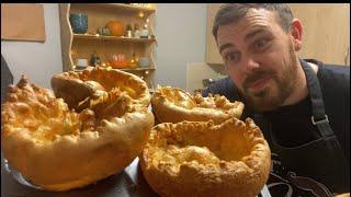 Perfectly fluffy Giant Yorkshire Pudding Recipe - How to make them | Joe Mills