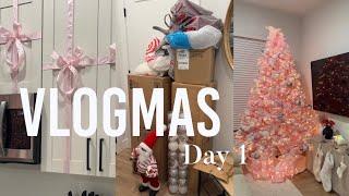 VLOGMAS Day 1 | Decorating My Apartment