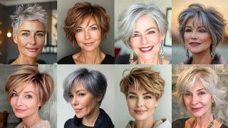 Elegant Natural Older Women Over 50 & 60 The Most Faminine Short Hairstyles of this Year #pixie