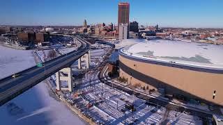 Hands Across the Water - Winter 2022 - Buffalo NY Waterfront Drone