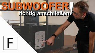 Subwoofer gewünscht? Tutorial! Anschlusstipps Verkabelung mit Hifi Stereo Verstärkern (2-Kanal).