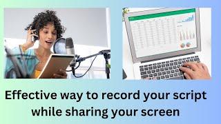 pre record your script on youtube