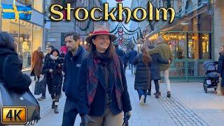 Sweden: Stockholm 4K Walk - Holiday Week with Stockholmers